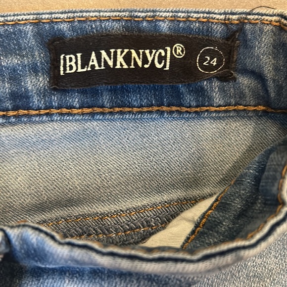 BLANK NYC Distressed Capris with Ruffled Bottoms - Picture 7 of 11